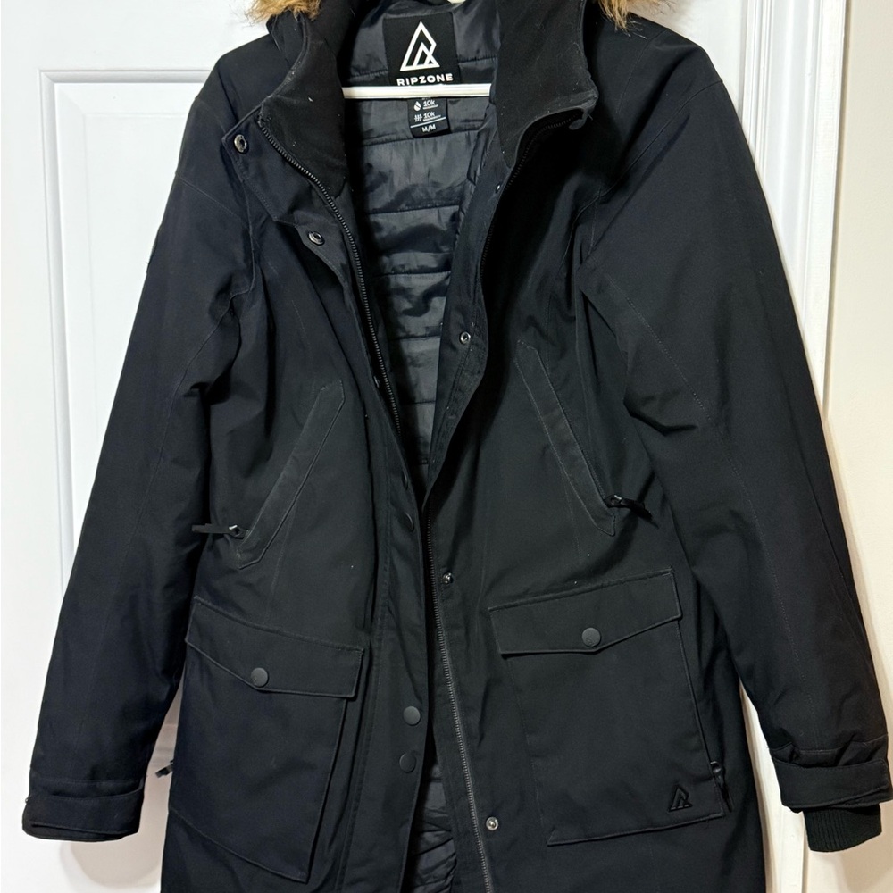 RipZone Women's Black Parka Jacket